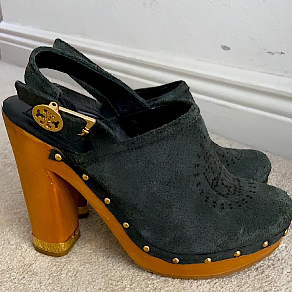 Tory Burch Sling Back Boots with heels.EUC